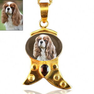 18 Kt Gold Plated Sterling Silver Photo Keepsake Necklace #119