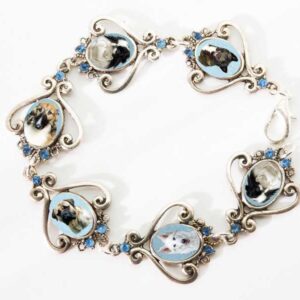 Photo Keepsake Silver Scrollwork Bracelet