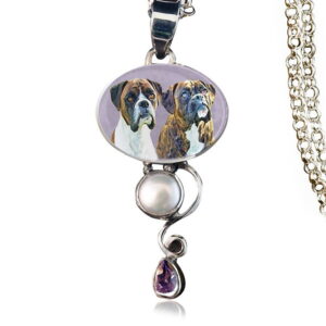 Dewdrop Sterling Silver Memory Necklace, Amethyst