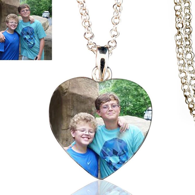 Sterling Silver Heart Photo Keepsake Necklace