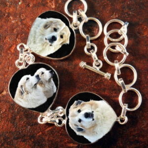 Sterling Silver Memory Bracelet, 3 Hearts