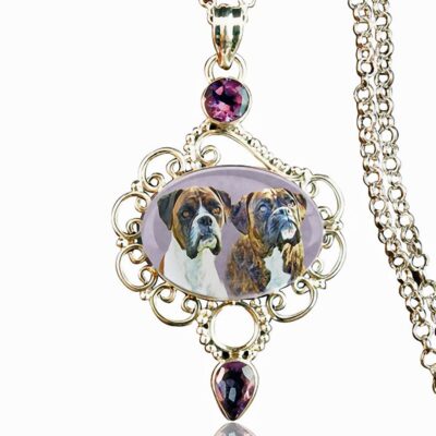 Sterling Silver Tidal Amethyst Memory Necklace