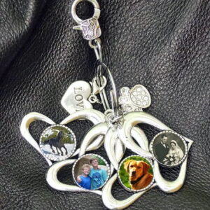 Hearts Personalized Photo Bag Charm