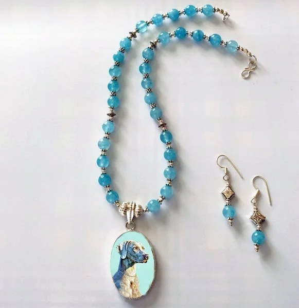 Aquamarine Photo Keepsake Necklace - Image 2