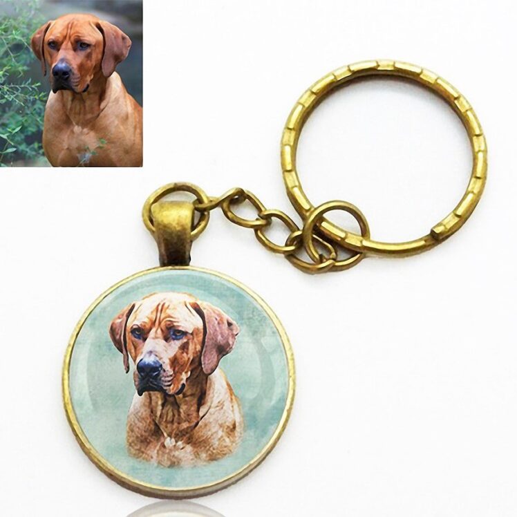 Photo Keepsake Brass Key Chain