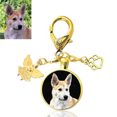 Gold Guardian Angel Bag Charm with Paw