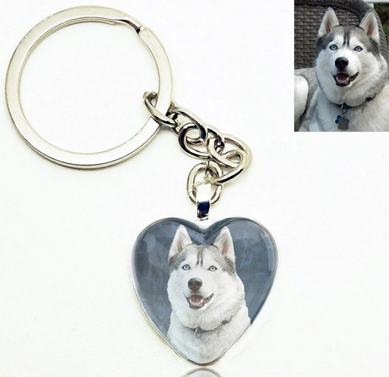 Photo Keepsake Heart Key Chain