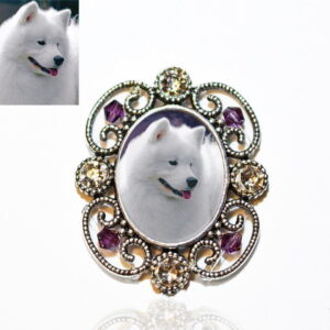 Photo Keepsake Antiqued Victorian Brooch, many colors