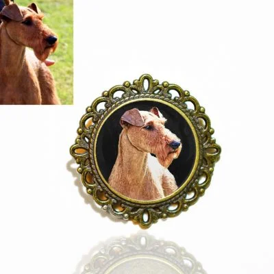 Bronze Photo Brooch