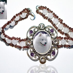 Photo Keepsake Victorian Stone Bracelet, Amethyst