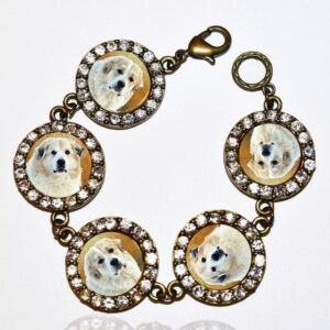 Photo Keepsake Bronze Crystals Bracelet