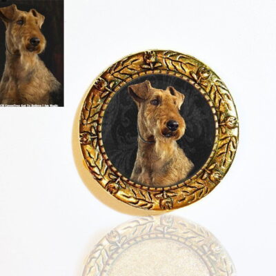 Gold Plated Photo Brooch