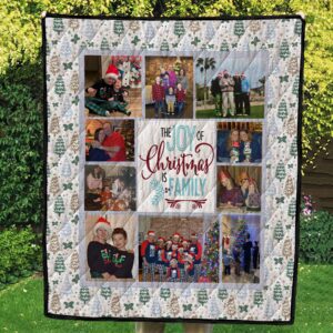 Winter Pines Holiday Christmas Photo Quilt