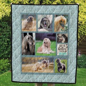 Aqua Paw Prints Photo Quilt