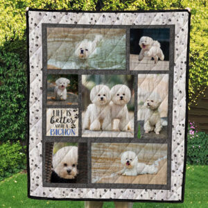 Black White Paw Prints Photo Quilt