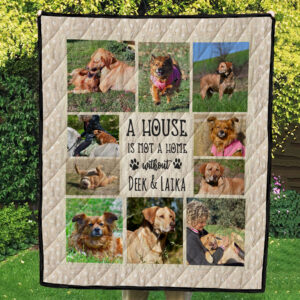 Cream Paw Prints Photo Quilt