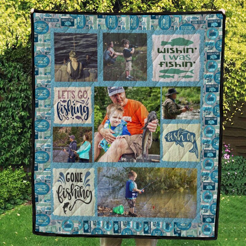 Fishing, Born to Fish Photo Quilt