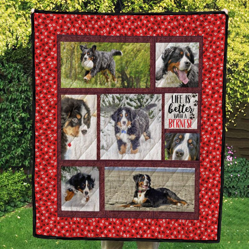 Red Paw Prints Photo Quilt