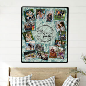 Green Leaves Photo Quilt Wall Hanging
