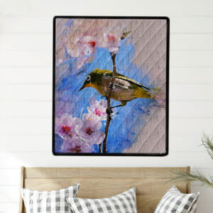 Bird in Blossoms Quilt Wall Hanging