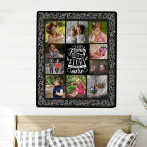Black Scrolls Photo Quilt Wall Hanging