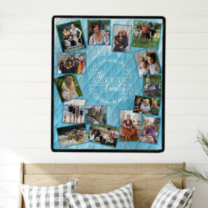 Blue Photo Quilt Wall Hanging