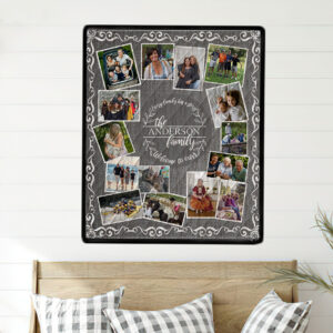 Vintage Grey Photo Quilt Wall Hanging