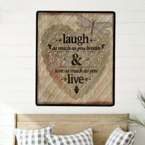 Laugh, Live Quilt Wall Hanging