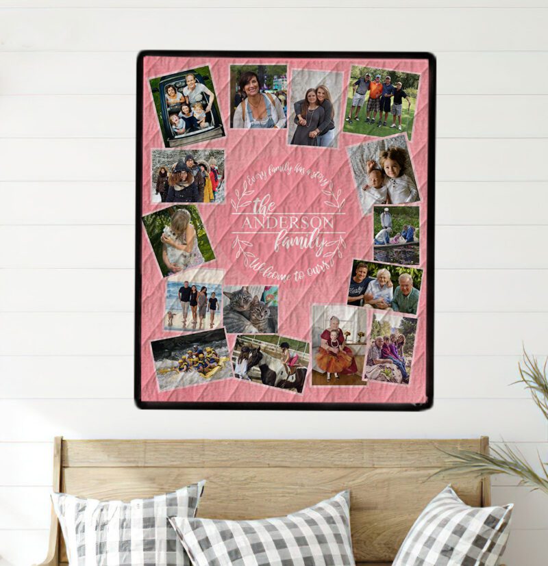 Pink Photo Quilt Wall Hanging - Image 2