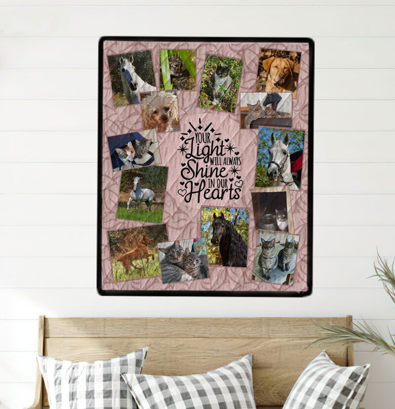 Retro Pink Photo Quilt Wall Hanging - Image 3