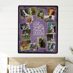 Purple Photo Quilt Wall Hanging