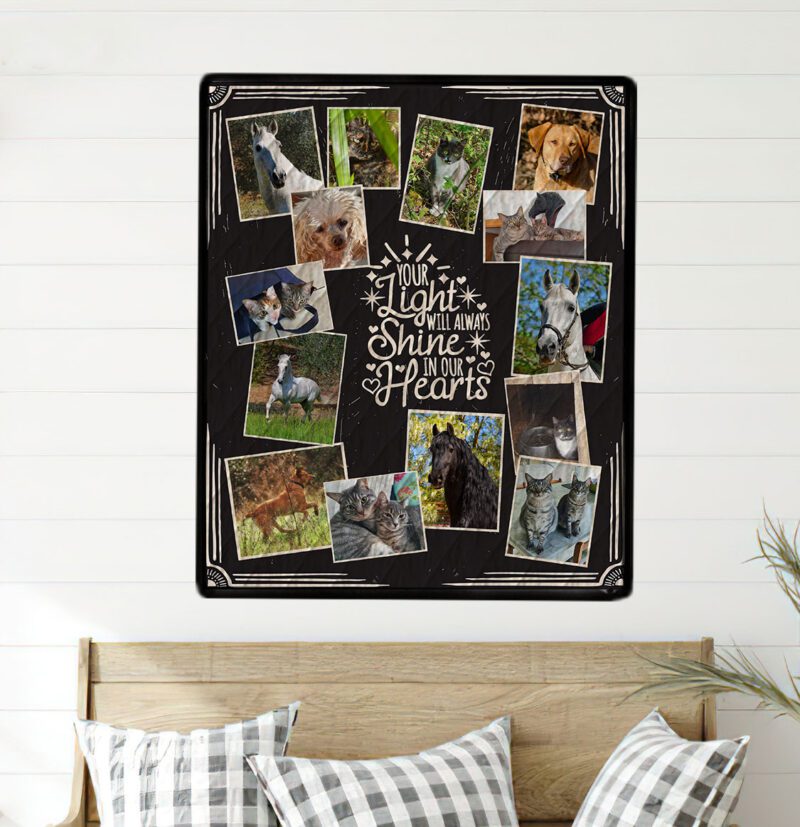 Retro Black Photo Quilt Wall Hanging - Image 3