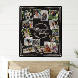 Retro Black Photo Quilt Wall Hanging