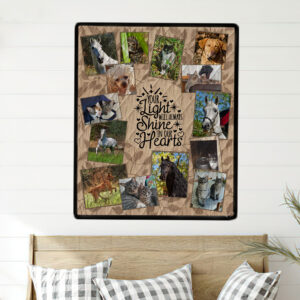 Rustic Leaves Photo Quilt Wall Hanging