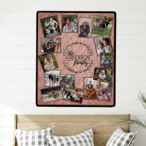 Dusty Pink Photo Quilt Wall Hanging
