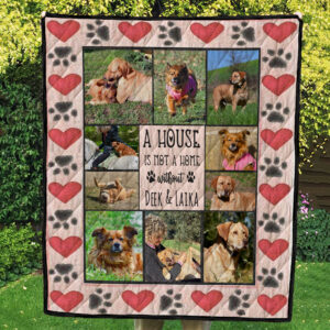 Hearts & Paw Prints Photo Quilt