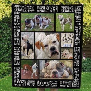 Dog Word Art Black Photo Quilt