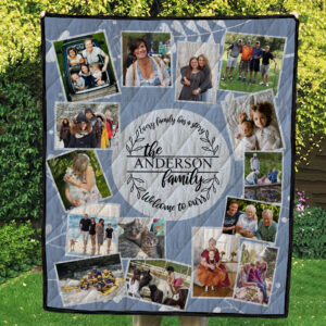 Blue Foliage Photo Quilt