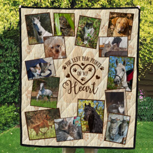 Vintage Paw Print Photo Quilt