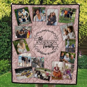 Pink Floral Photo Quilt