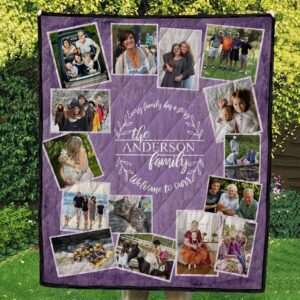 Vintage Purple Photo Quilt
