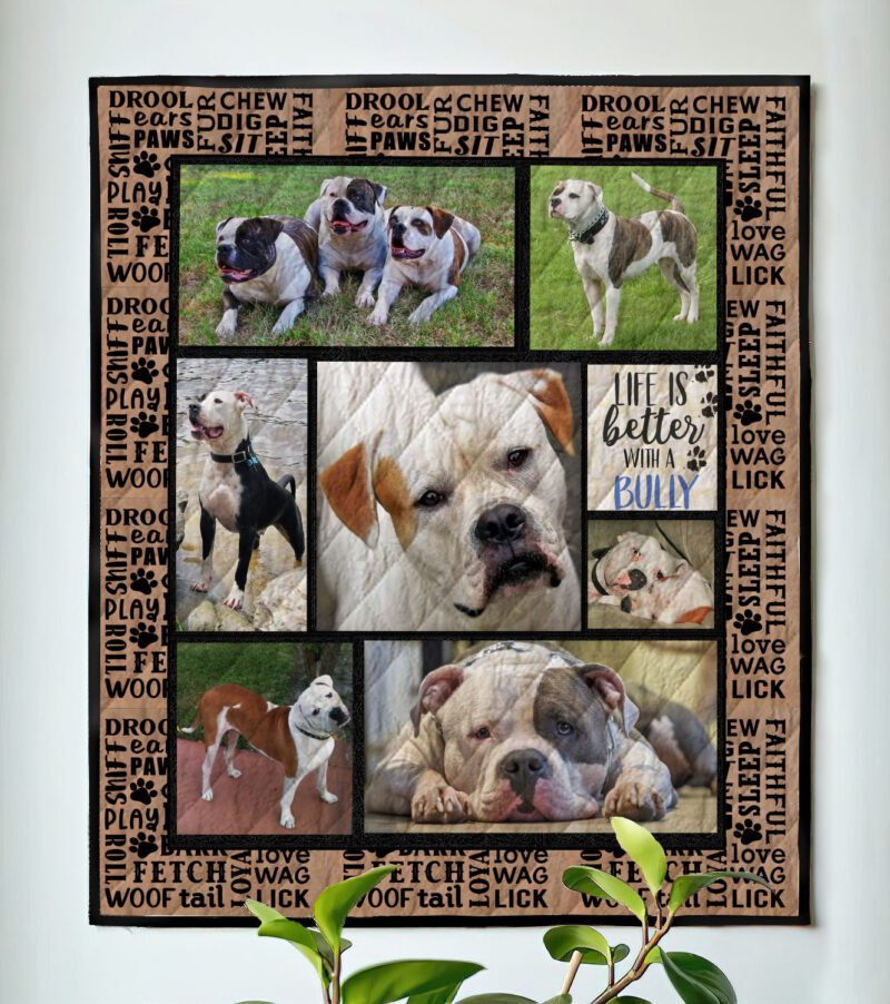 Dog Word Art Photo Quilt