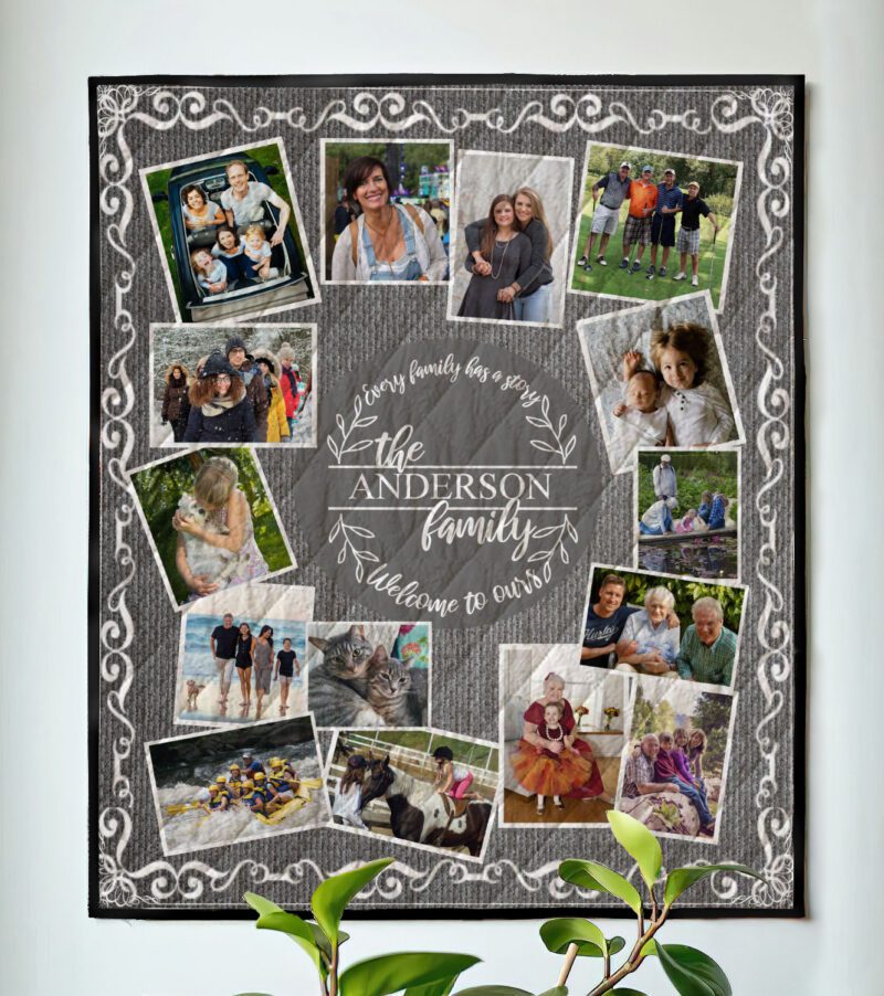 Vintage Grey Photo Quilt