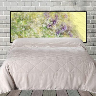 Floral Hanging Fabric Quilted Headboard