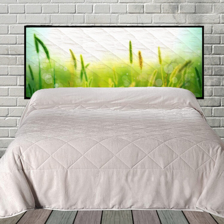 Meadow Grasses Hanging Fabric Quilted Headboard