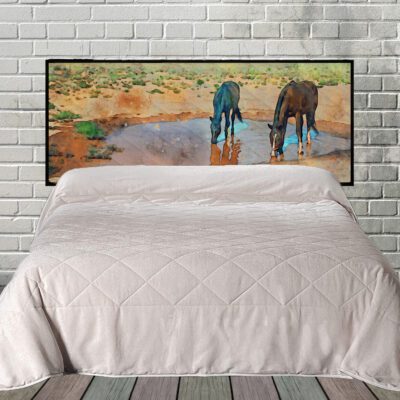 Desert Drink Hanging Fabric Quilted Headboard