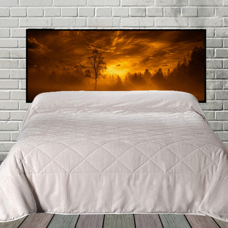 Sunset Hanging Fabric Quilted Headboard