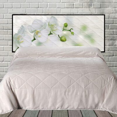 Orchid Hanging Fabric Quilted Headboard