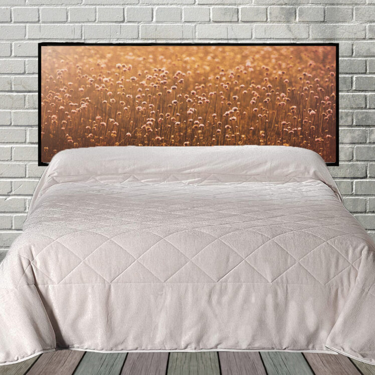 Sunlit Hanging Fabric Quilted Headboard