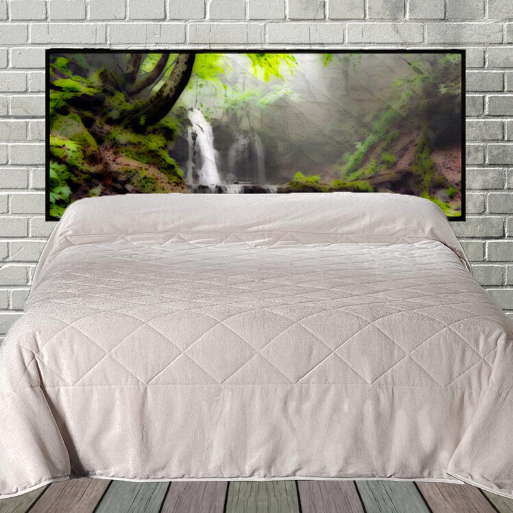 Waterfall Hanging Fabric Quilted Headboard